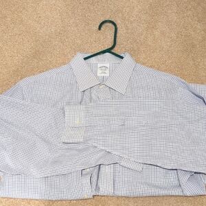 Brooks Brothers Blue and White Check Dress Shirt